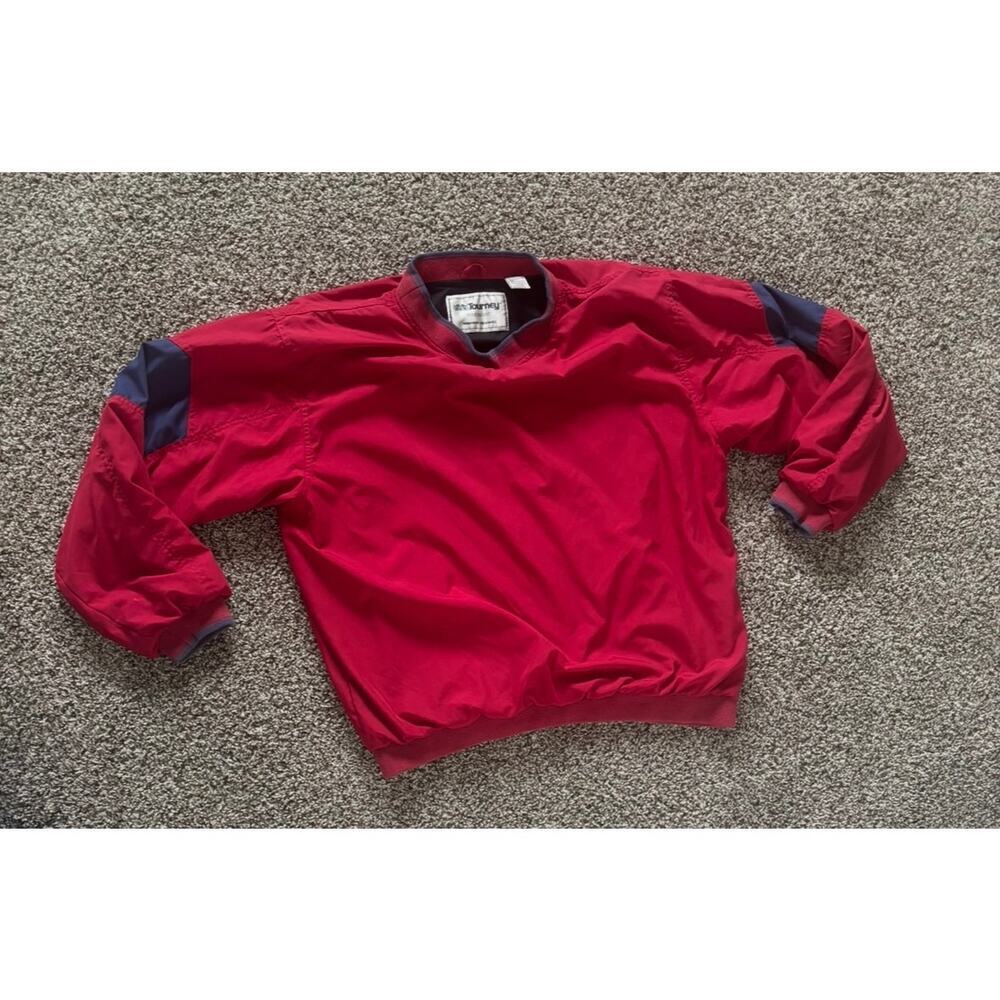 Windbreaker Pullover Jacket Gore Windstopper Mens Retro Athletic Vintage 90s Red